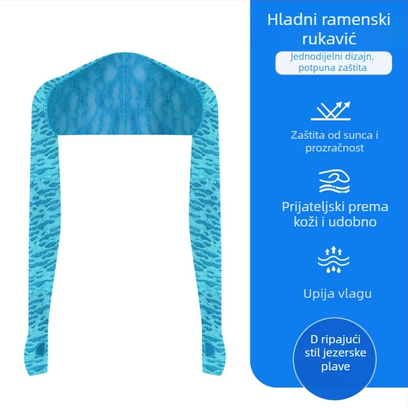 Zaštitne rukave za sunce za aktivnosti na otvorenom, poliester, prozračan, unisex, pogodne za biciklizam