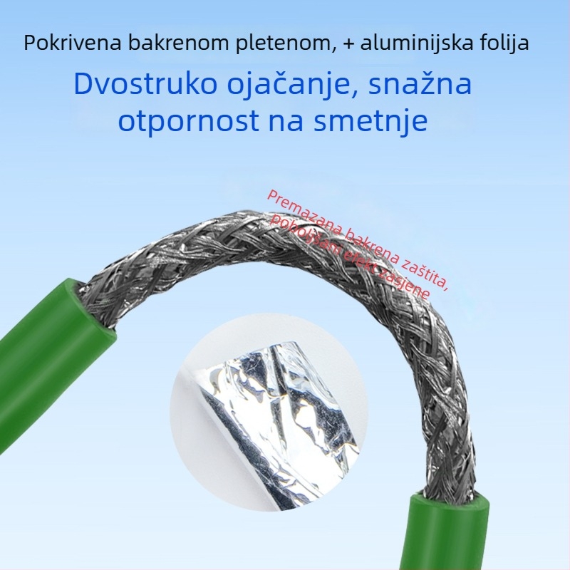 Industrijski CAT5/6 Ethernet kabel, visoka fleksibilnost, 8 vodiča, dvostruko zaštiten, za drag-chain i servo primjene