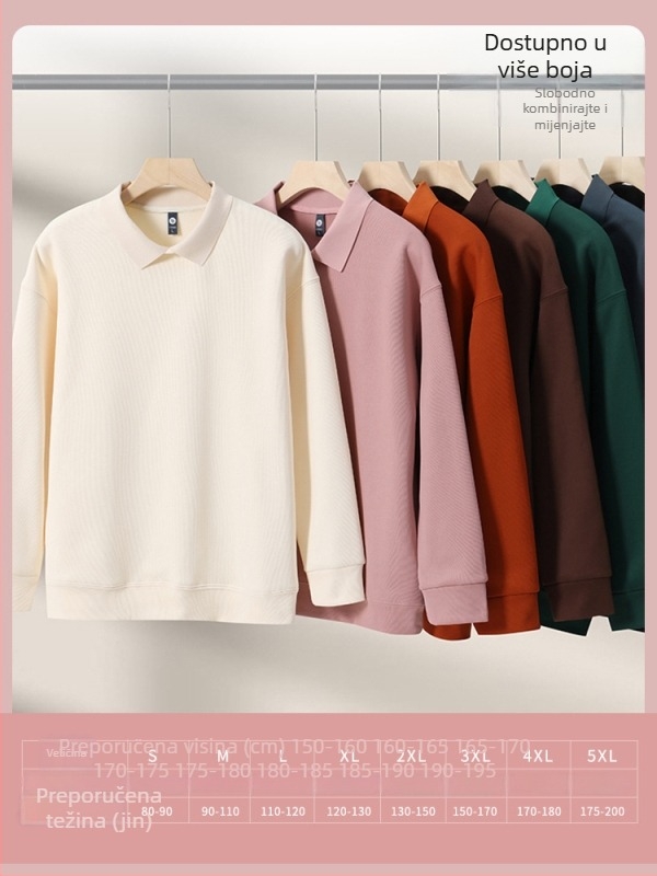 Radni sweatshirt za salon noktiju s logom, dugi rukav, bez kapulje, bočni džepovi, materijal: korejski pamuk/poliester