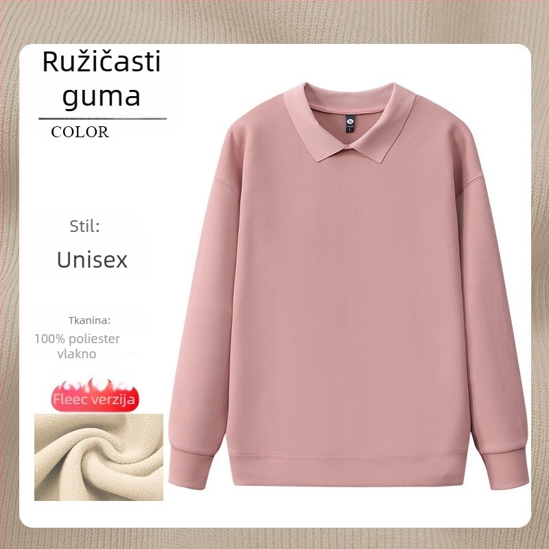 Radni sweatshirt za salon noktiju s logom, dugi rukav, bez kapulje, bočni džepovi, materijal: korejski pamuk/poliester