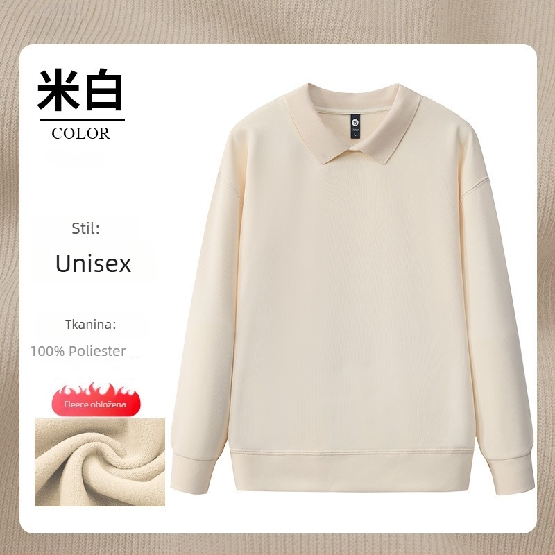 Radni sweatshirt za salon noktiju s logom, dugi rukav, bez kapulje, bočni džepovi, materijal: korejski pamuk/poliester