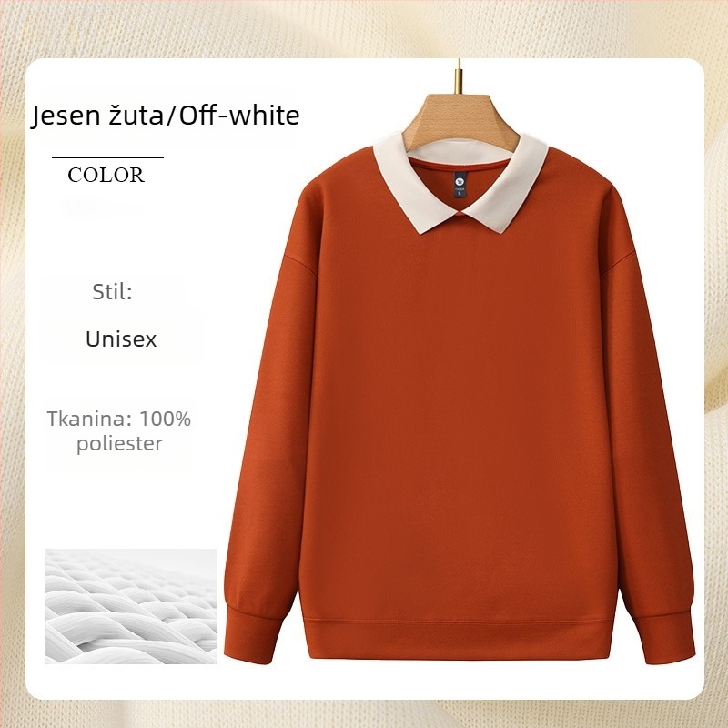 Radni sweatshirt za salon noktiju s logom, dugi rukav, bez kapulje, bočni džepovi, materijal: korejski pamuk/poliester