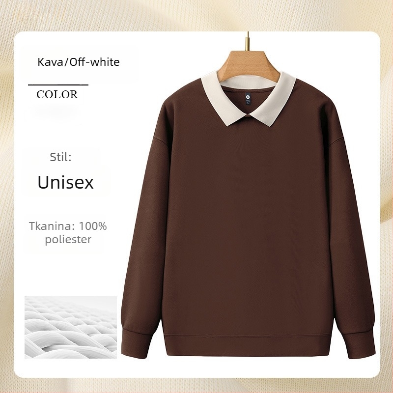 Radni sweatshirt za salon noktiju s logom, dugi rukav, bez kapulje, bočni džepovi, materijal: korejski pamuk/poliester