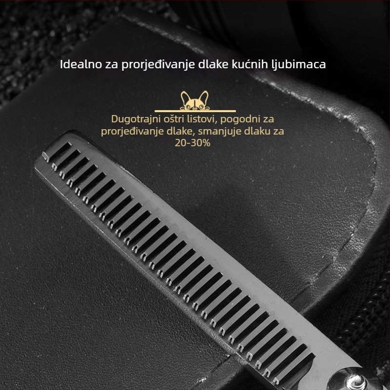 Set alata za njegu kućnih ljubimaca – zakrivljene škare za pse, profesionalna kvaliteta, nehrđajući čelik 4Cr, Sillyfu
