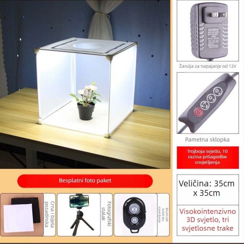 LED kutija za fotografiju nakita s mekanim osvjetljenjem za video snimanje