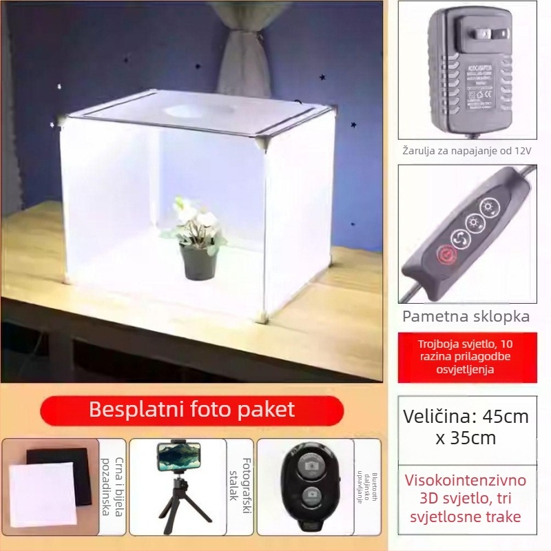 LED kutija za fotografiju nakita s mekanim osvjetljenjem za video snimanje
