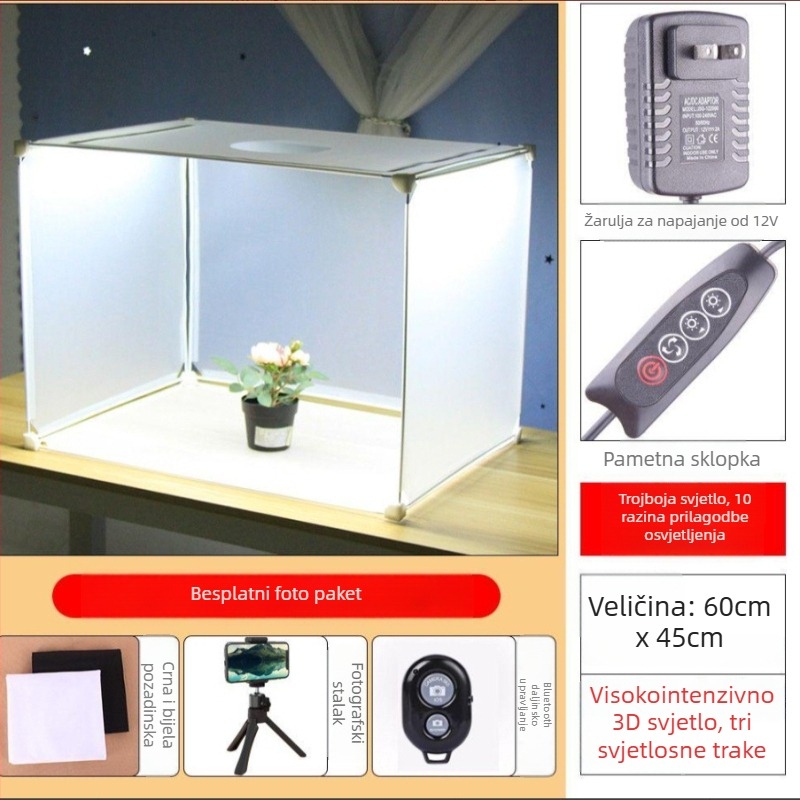 LED kutija za fotografiju nakita s mekanim osvjetljenjem za video snimanje