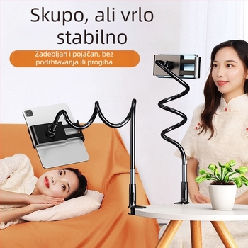 Držač za telefon s dvostrukim klipsama, za stolni i noćni stol, za livestreaming i gledanje TV-a