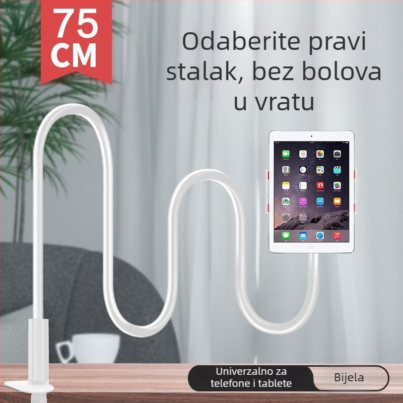 Držač za telefon s dvostrukim klipsama, za stolni i noćni stol, za livestreaming i gledanje TV-a