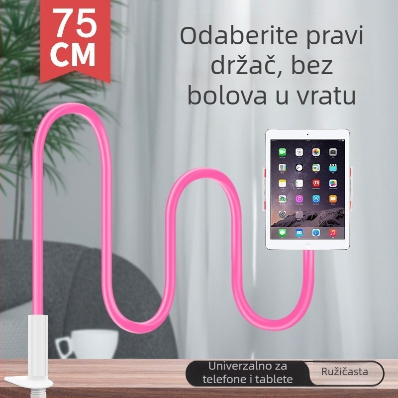 Držač za telefon s dvostrukim klipsama, za stolni i noćni stol, za livestreaming i gledanje TV-a