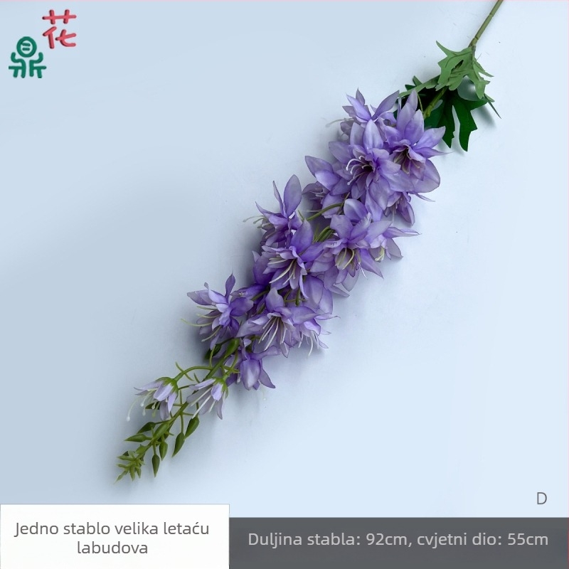 Jedan veliki svileni cvijet u obliku lastavice – ljubičasta, dekor za pozornicu i prolaz na vjenčanje, rekviziti za foto-studio (Materijal: svila; Namjena: vjenčanje; Brend: Drugi)