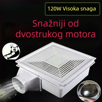 Ventilator za odvod zraka, Mingshuo 300h-2, daljinski upravljač, protok zraka 750 m3/h, stil prozorskog dijela
