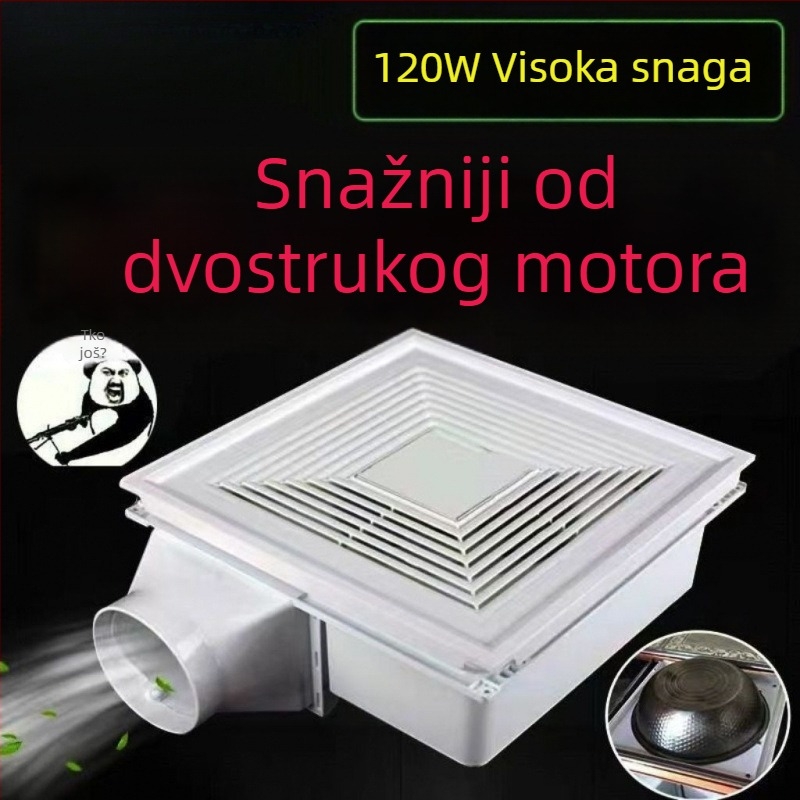 Ventilator za odvod zraka, Mingshuo 300h-2, daljinski upravljač, protok zraka 750 m3/h, stil prozorskog dijela