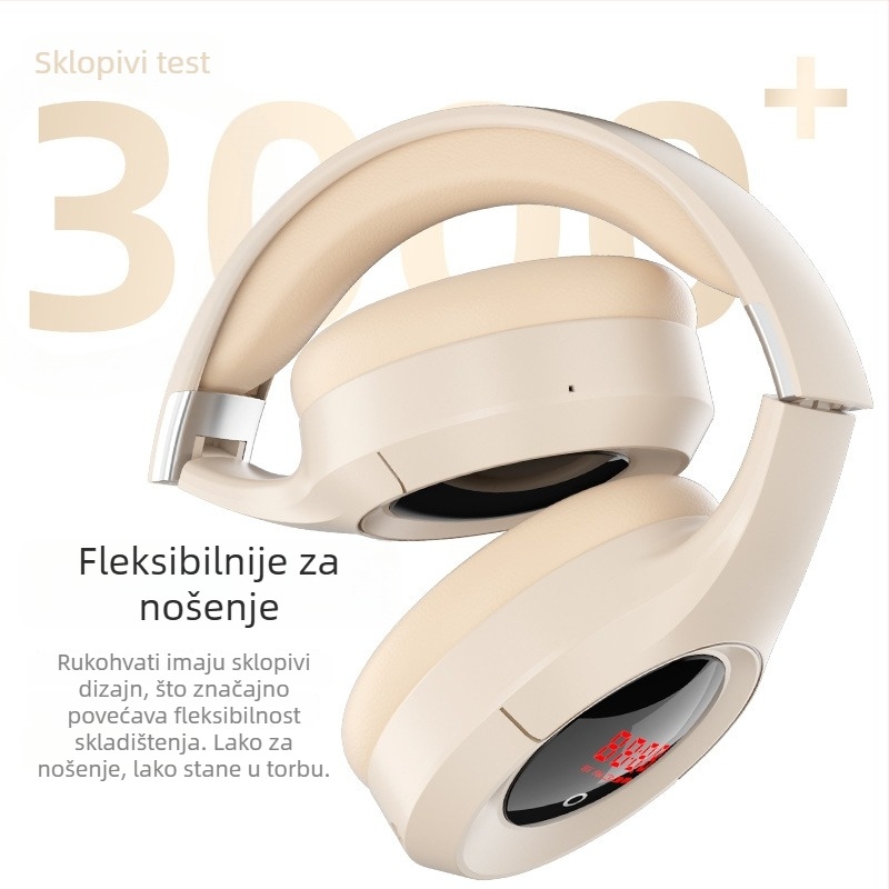 Bežični headset Bluetoothom, 3,5 mm priključak, ugrađeni mikrofon, OEM obrada, tiskano logo