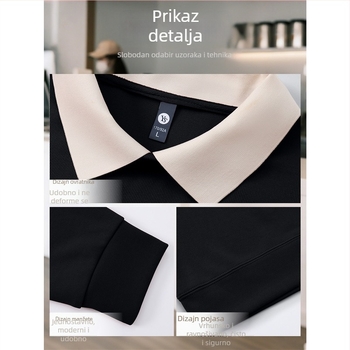 Visokokvalitetna radna odjeća za kozmetičare — prilagođeni sweatshirt s logom za salone noktiju i ljepote, jesen-zima, s ovratnikom od krzna i dugim rukavima. Glavni materijal: spandeks; udio tkanine ispod 30%; funkcija protiv prljavštine i dezinfekcije.