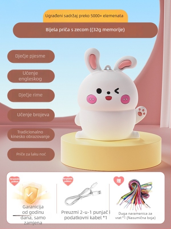 Dječji edukativni player za pjesme i priče | Glazba/Naracija | Za uzrast 0–3 godina | Plastika | Bez memorije