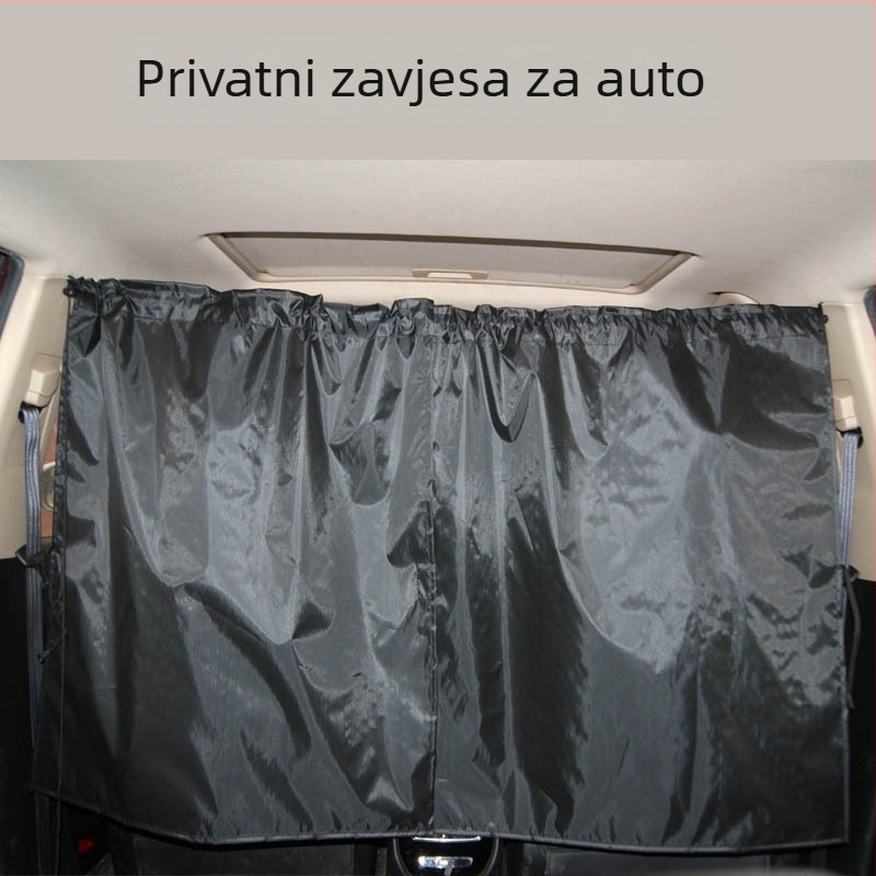 Automobilska zavjesa za stražnje sjedište - odjeljak stražnjeg prostora, dvostruka tkanina za zatamnjenje, materijal Chun yafang, ugradnja klipsama, univerzalna prilagodba, 172 g