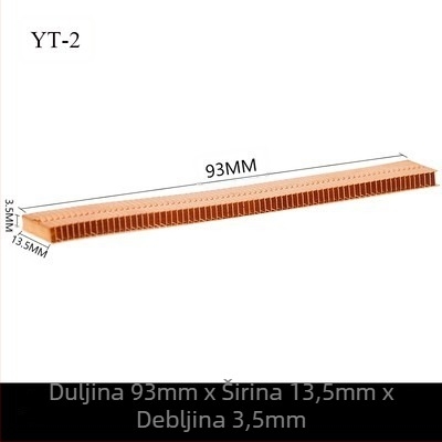 Bakreni hladnjak za grafičku karticu, s lamelama, model 01; materijal bakar; za prijenosno računalo; bez toplovodnih cijevi