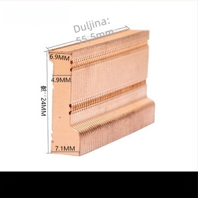 Bakreni hladnjak za grafičku karticu, s lamelama, model 01; materijal bakar; za prijenosno računalo; bez toplovodnih cijevi