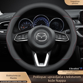 Navlaka za volan Mazda 3 Axela, prirodna koža, originalni stil, za sve sezone