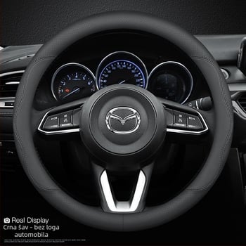 Navlaka za volan Mazda 3 Axela, prirodna koža, originalni stil, za sve sezone