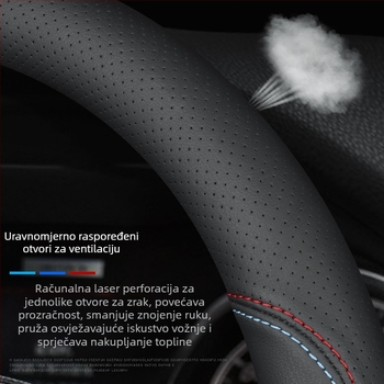 Navlaka za volan Mazda 3 Axela, prirodna koža, originalni stil, za sve sezone