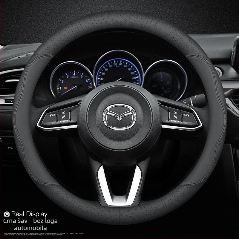 Navlaka za volan Mazda 3 Axela, prirodna koža, originalni stil, za sve sezone