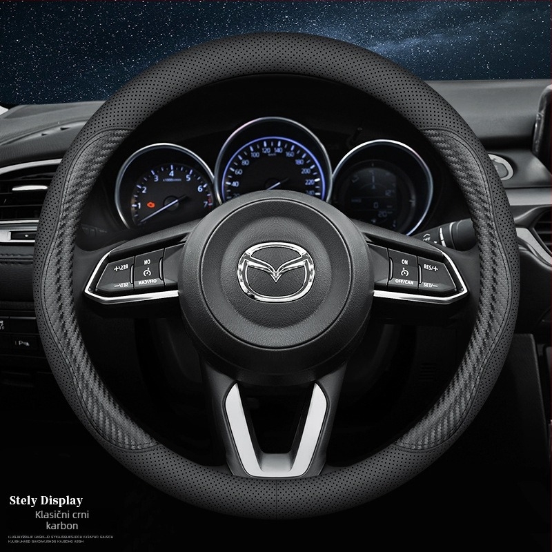 Navlaka za volan Mazda 3 Axela, prirodna koža, originalni stil, za sve sezone