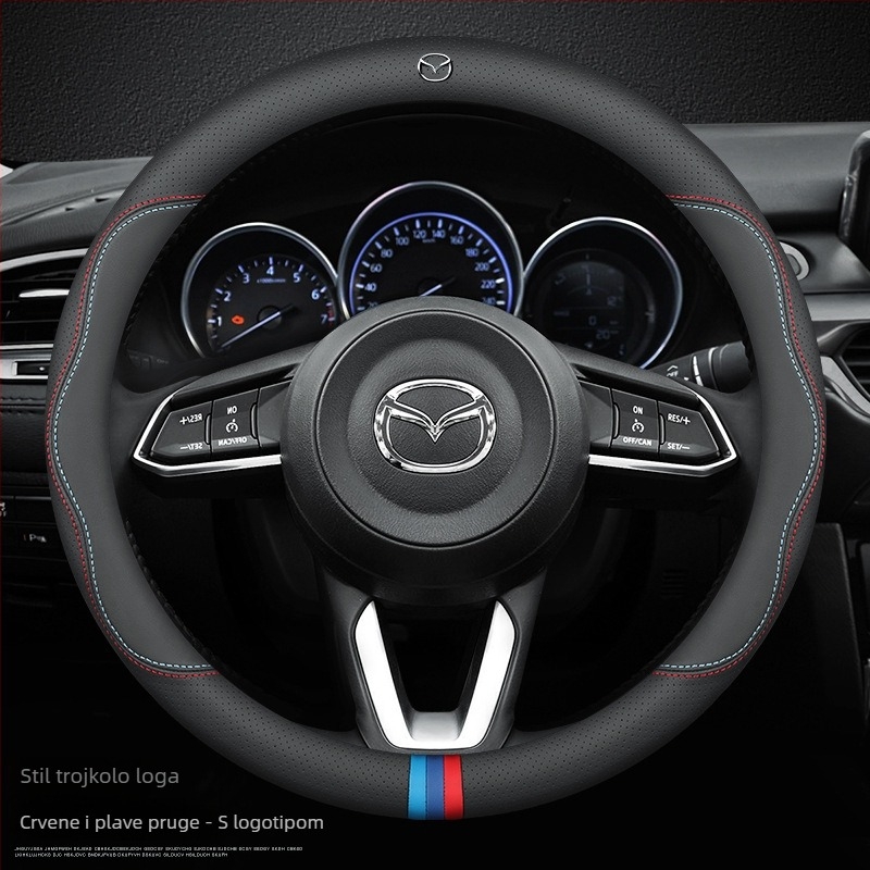 Navlaka za volan Mazda 3 Axela, prirodna koža, originalni stil, za sve sezone