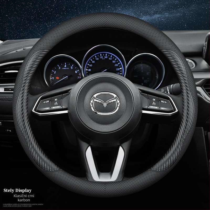 Navlaka za volan Mazda 3 Axela, prirodna koža, originalni stil, za sve sezone