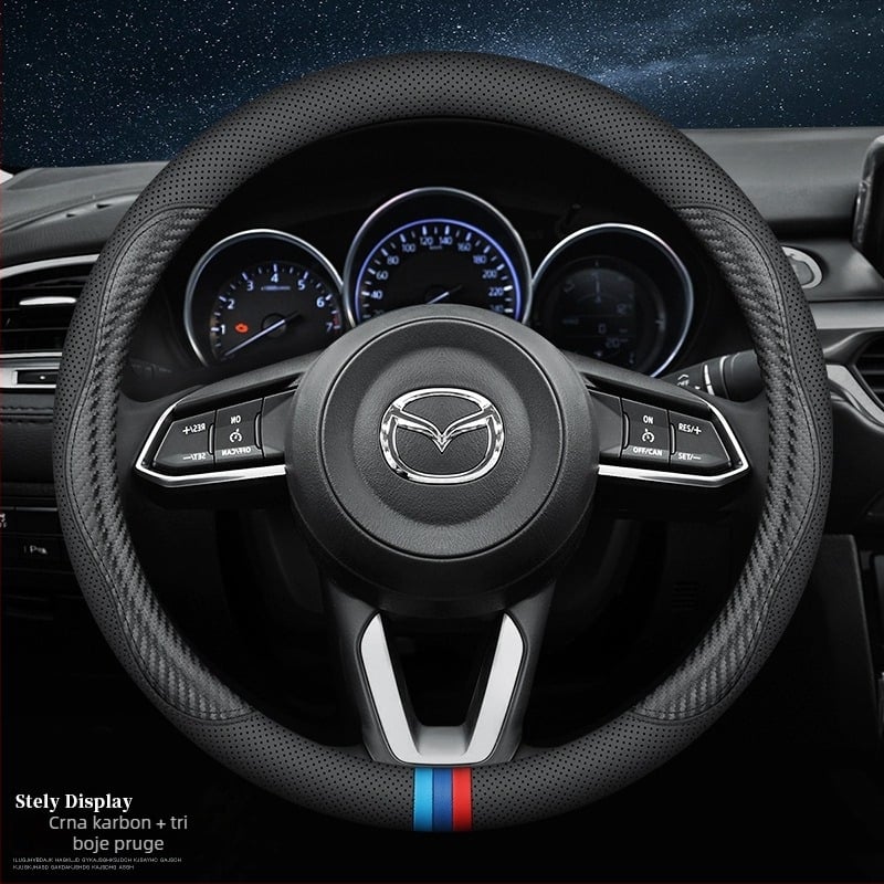 Navlaka za volan Mazda 3 Axela, prirodna koža, originalni stil, za sve sezone
