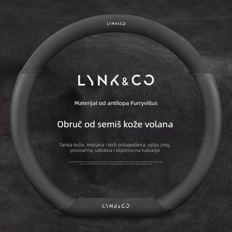 Set navlaka za volan od velurovene kože, cijele sezone, montaža prilagođena vozilu, univerzalna kompatibilnost