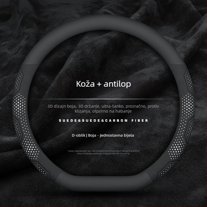 Navlaka za volan automobila Mu xun — originalni stil, umjetna koža, za sve sezone, univerzalna ugradnja.