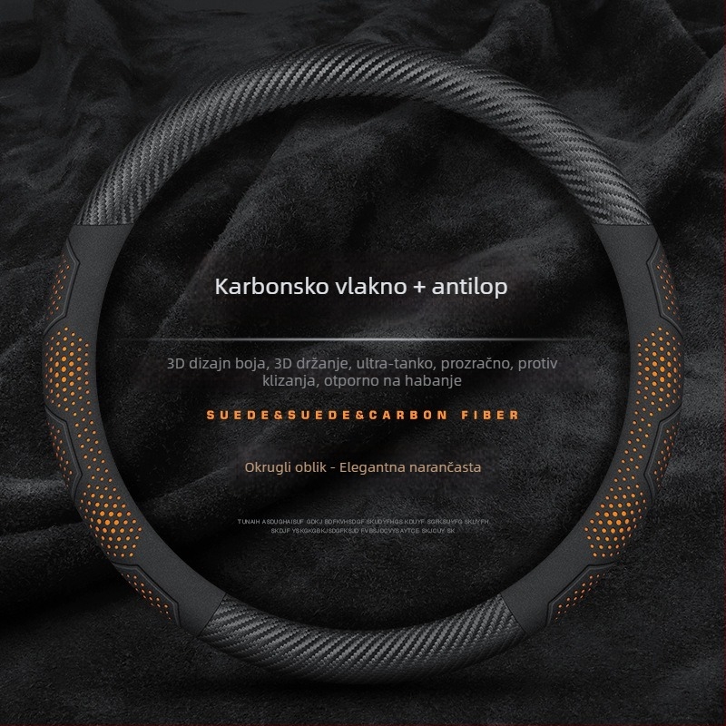 Navlaka za volan automobila Mu xun — originalni stil, umjetna koža, za sve sezone, univerzalna ugradnja.