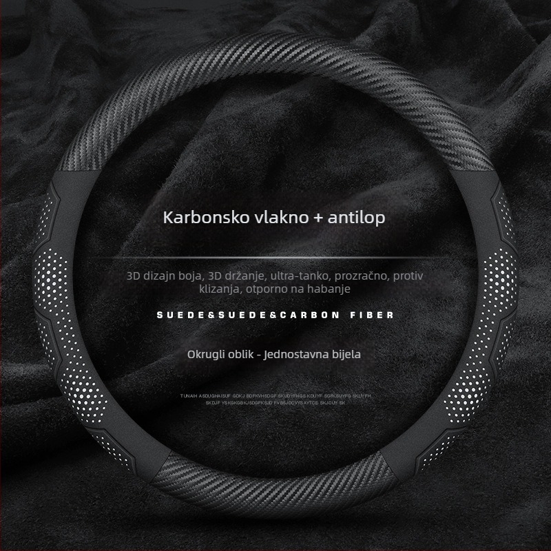Navlaka za volan automobila Mu xun — originalni stil, umjetna koža, za sve sezone, univerzalna ugradnja.