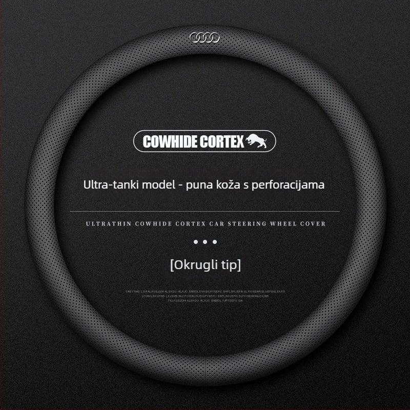 Kožna navlaka za volan za Audi – promjer 38 cm, četiri sezone, jednostavan stil, kompatibilan s A4L, A6, A3, A5, A7, A8, Q2L, Q3, Q5, Q7, Q8