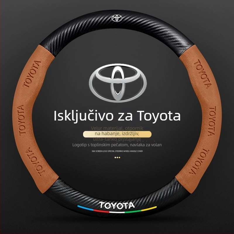 Navlaka volana – prava koža, sportski stil, prilagodljivo ugradnju, za Toyota Camry, RAV4, Corolla, sve sezone