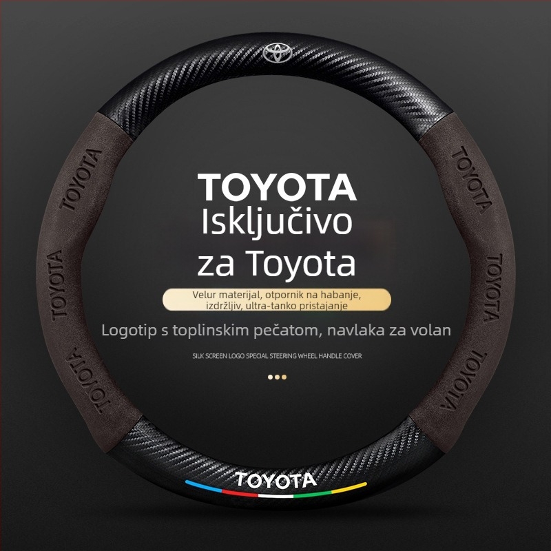 Navlaka volana – prava koža, sportski stil, prilagodljivo ugradnju, za Toyota Camry, RAV4, Corolla, sve sezone