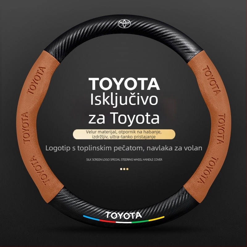 Navlaka volana – prava koža, sportski stil, prilagodljivo ugradnju, za Toyota Camry, RAV4, Corolla, sve sezone