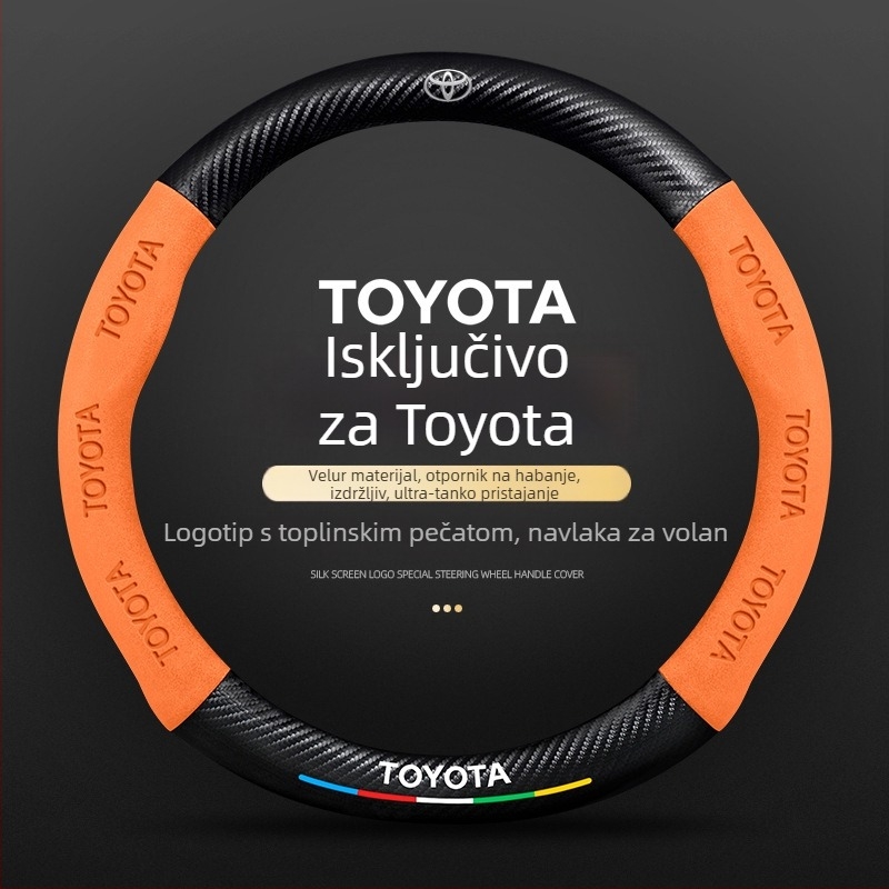 Navlaka volana – prava koža, sportski stil, prilagodljivo ugradnju, za Toyota Camry, RAV4, Corolla, sve sezone