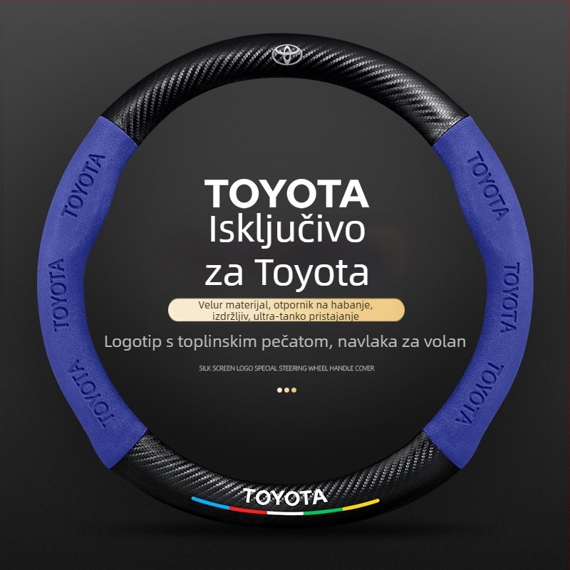 Navlaka volana – prava koža, sportski stil, prilagodljivo ugradnju, za Toyota Camry, RAV4, Corolla, sve sezone