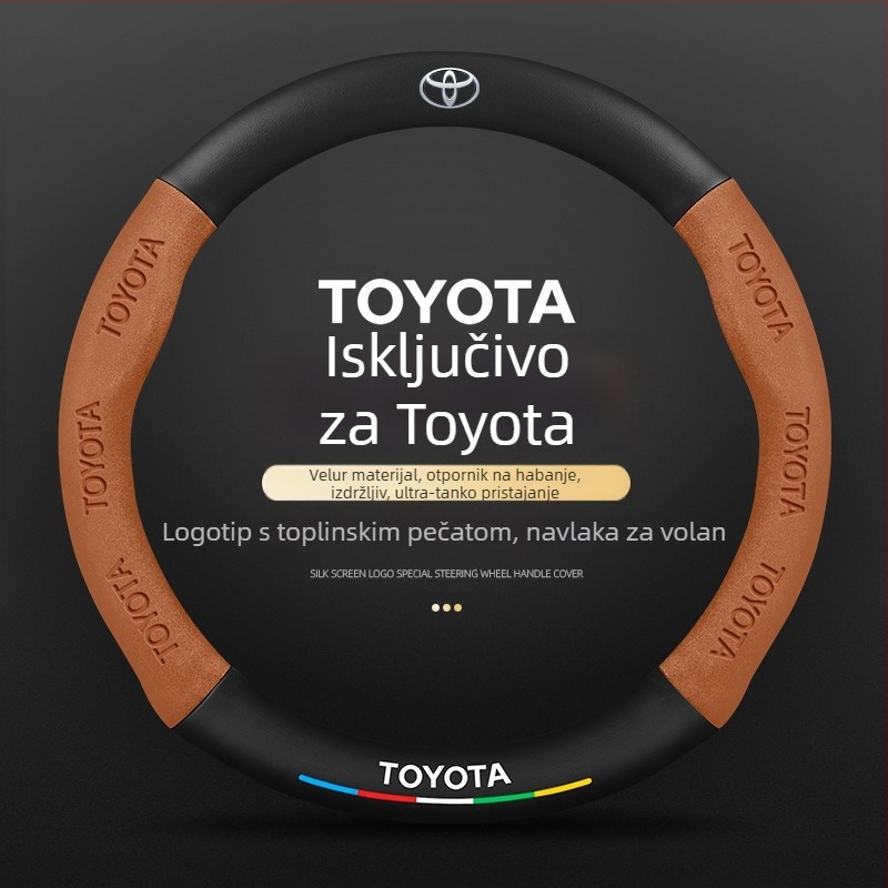 Navlaka volana – prava koža, sportski stil, prilagodljivo ugradnju, za Toyota Camry, RAV4, Corolla, sve sezone