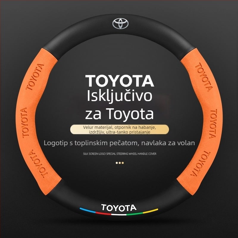 Navlaka volana – prava koža, sportski stil, prilagodljivo ugradnju, za Toyota Camry, RAV4, Corolla, sve sezone