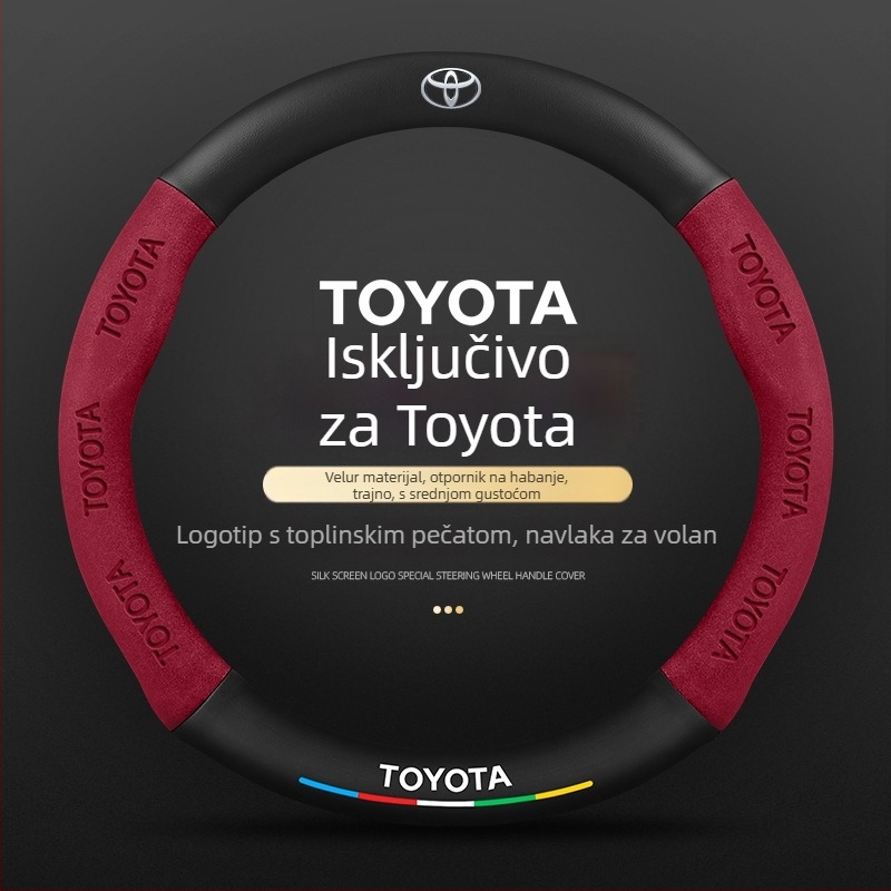 Navlaka volana – prava koža, sportski stil, prilagodljivo ugradnju, za Toyota Camry, RAV4, Corolla, sve sezone