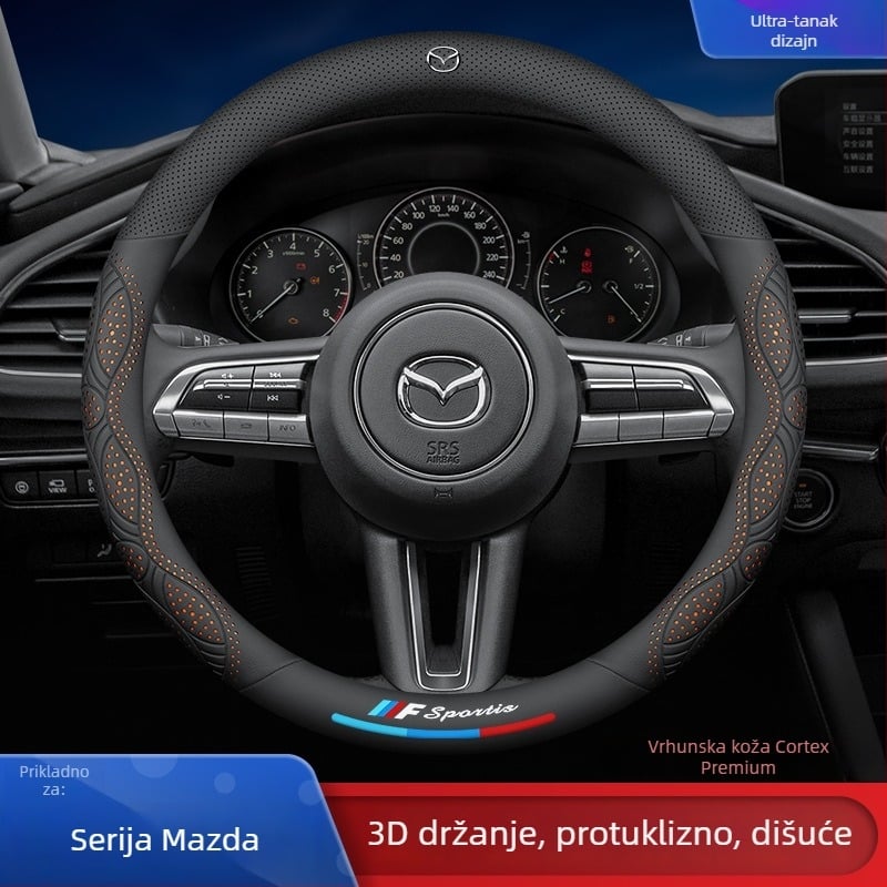 Mazda navlaka za volan, sportski stil, sve sezone, prilagođeno pristajanje