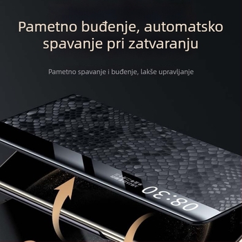 Kožna futrola za Huawei MateX6 s elektroplatiranim dizajnom staze, zaštita objektiva X6, kravlja koža