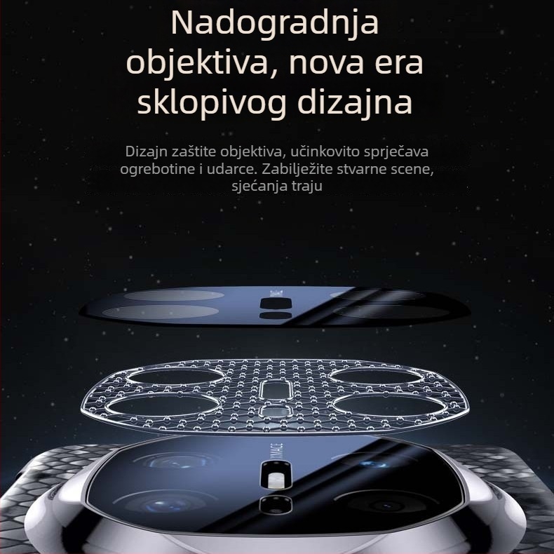 Kožna futrola za Huawei MateX6 s elektroplatiranim dizajnom staze, zaštita objektiva X6, kravlja koža