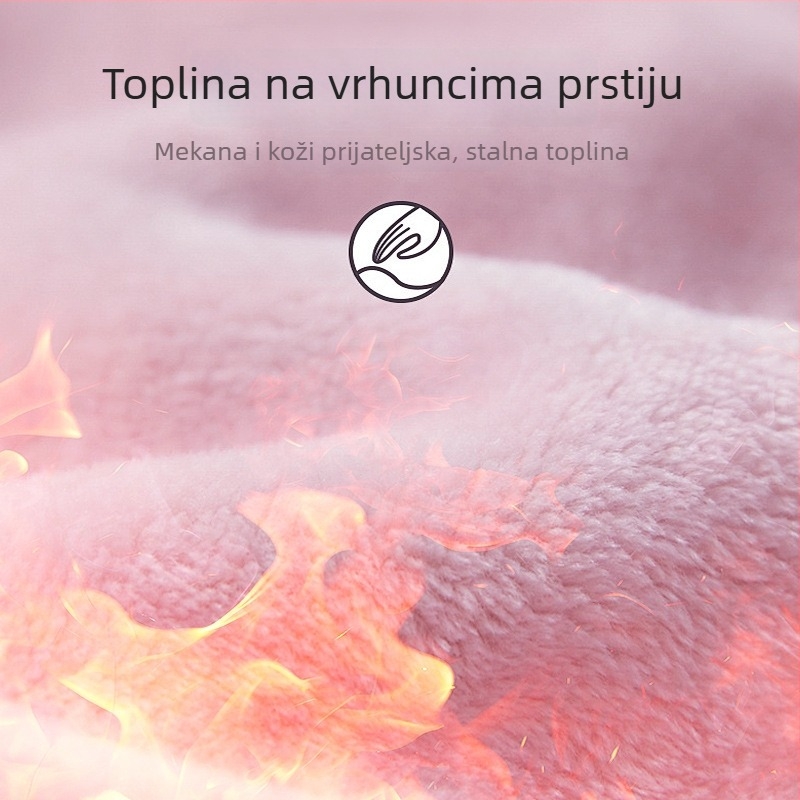 Zimska navlaka za volan, univerzalna, protuklizna, D-oblik, od umjetnog pliša
