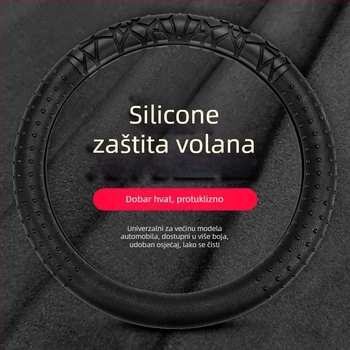 Silikonski pokrov za volan, protuklizni, otporan na habanje, visoka elastičnost, universalno za sve sezone