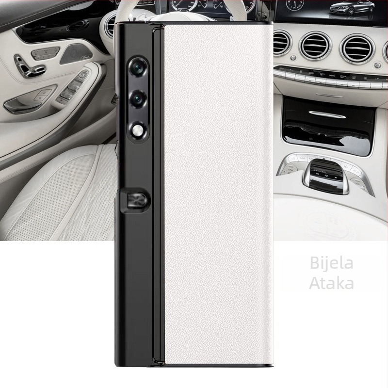 Kućište za telefon Honor Glory VPurse sa zaštitom sklopivog zaslona, Bracket stil, prava koža, otpornost na pad, kompatibilno s Glory (Brand YUGOIF; Materijal: Prava koža; Funkcija: Otpornost na pad; Kompatibilnost: Glory; Stil: Bracket)